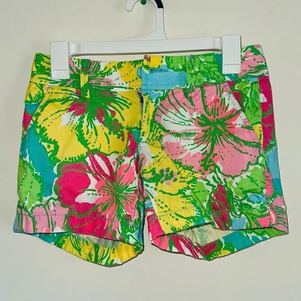 Lilly Pulitzer Callahan Shorts Shorely Blue Big Flirt SIZE 000
